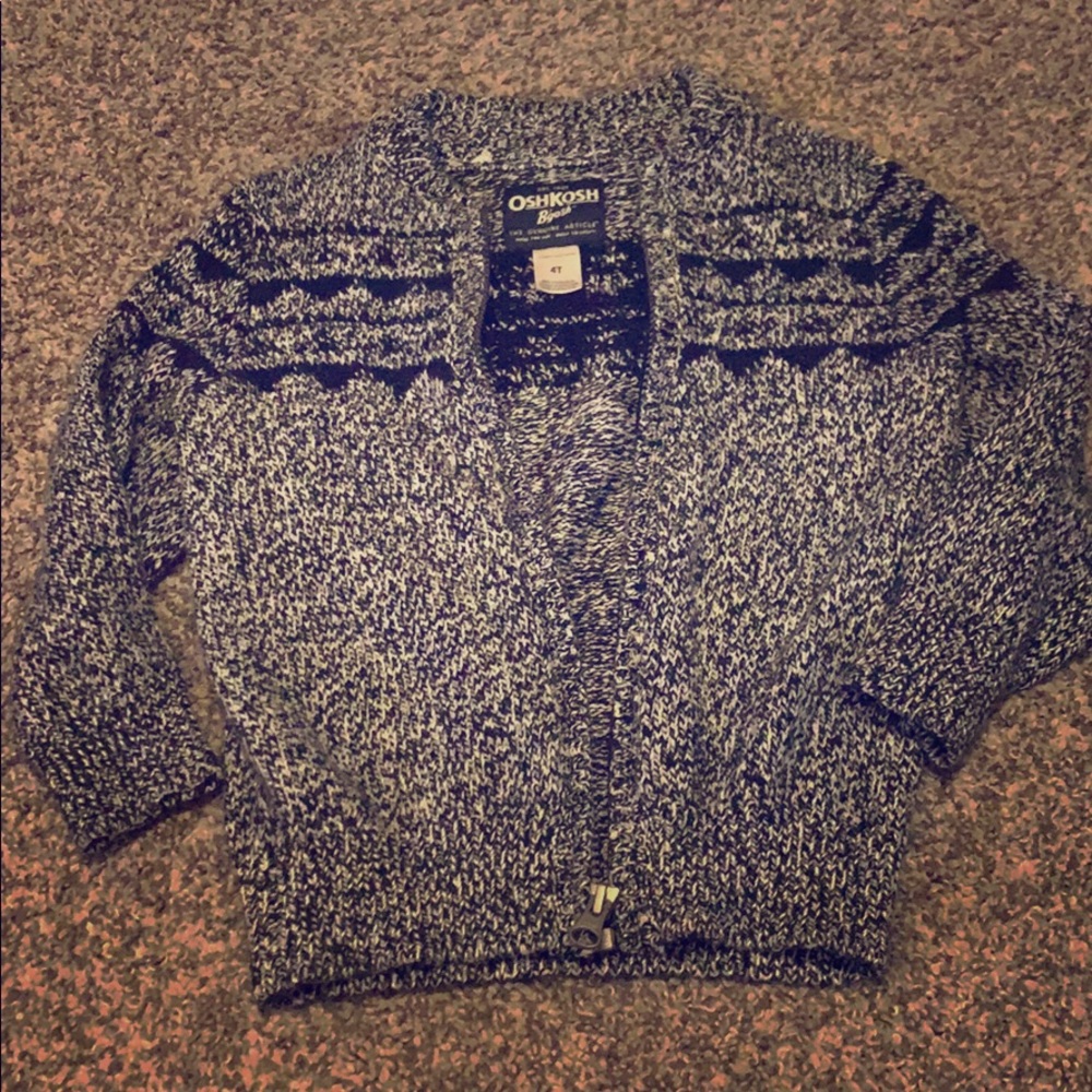 Boys OshKosh Black and Gray Sweater